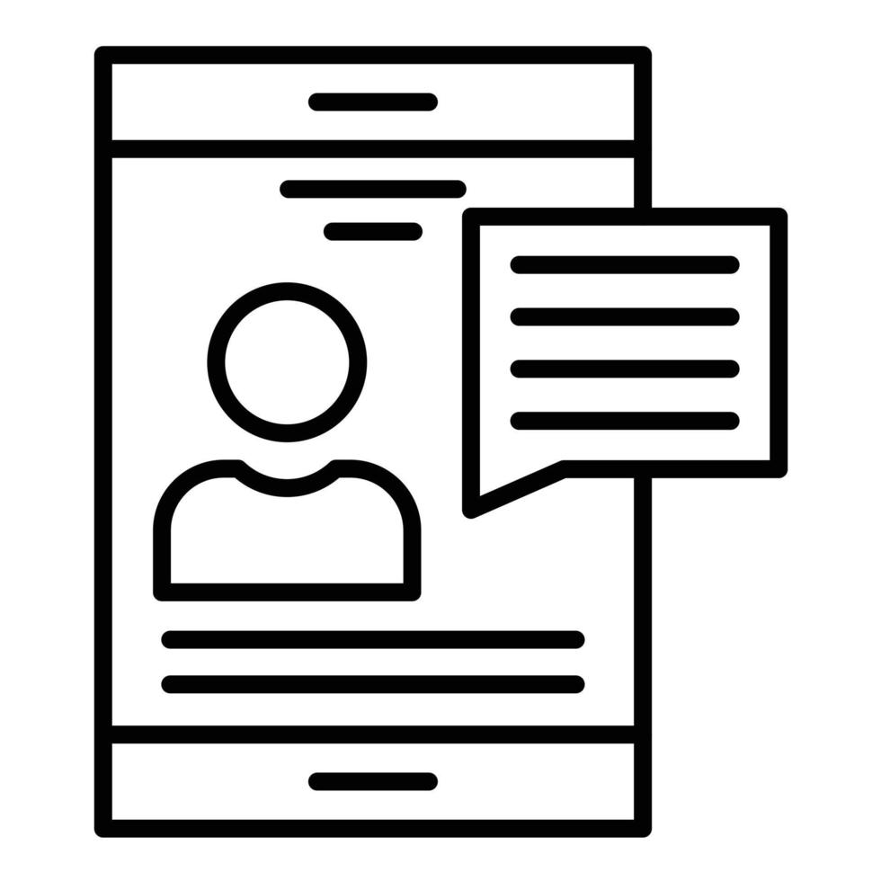 Talk Line Icon vector