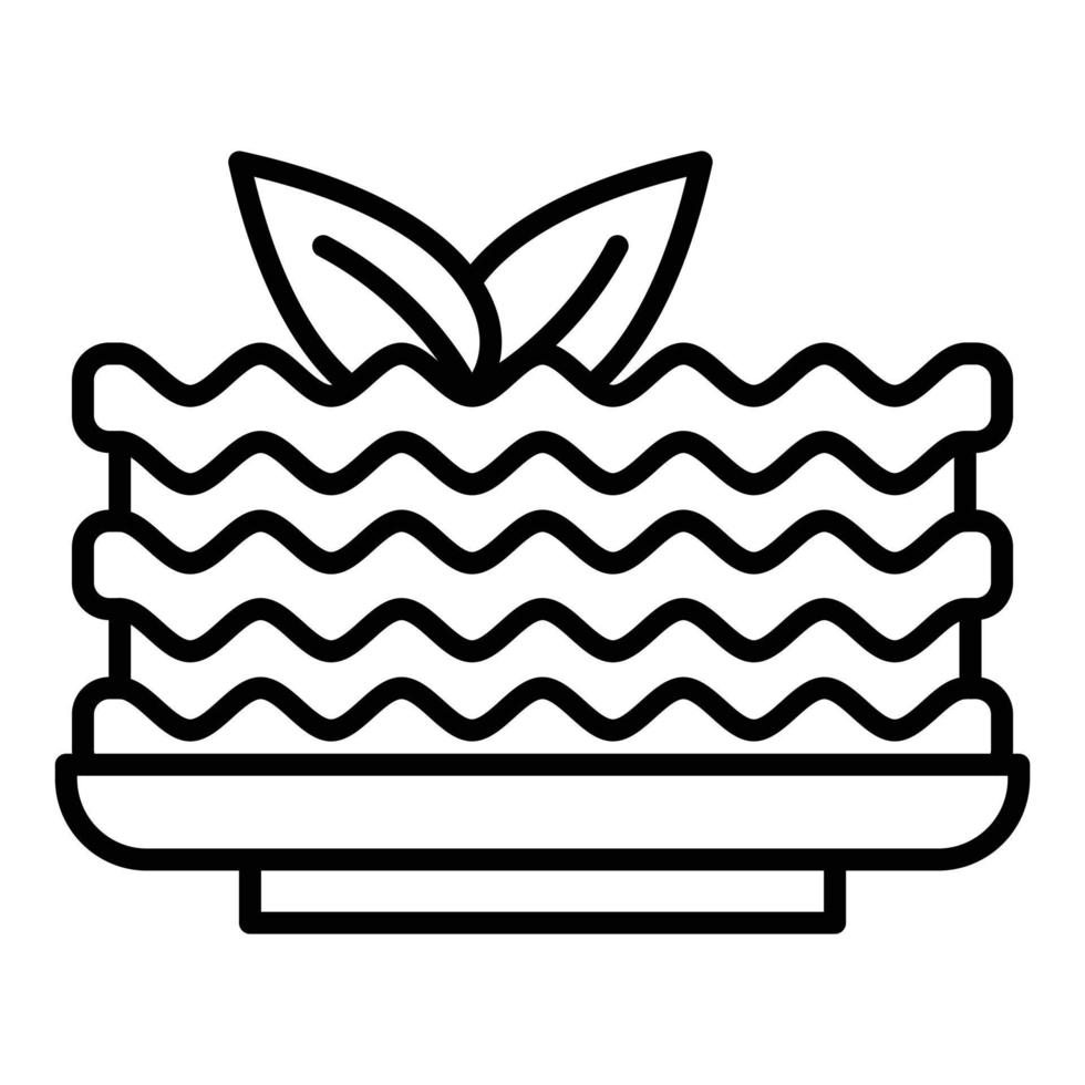 Lasagna Line Icon vector