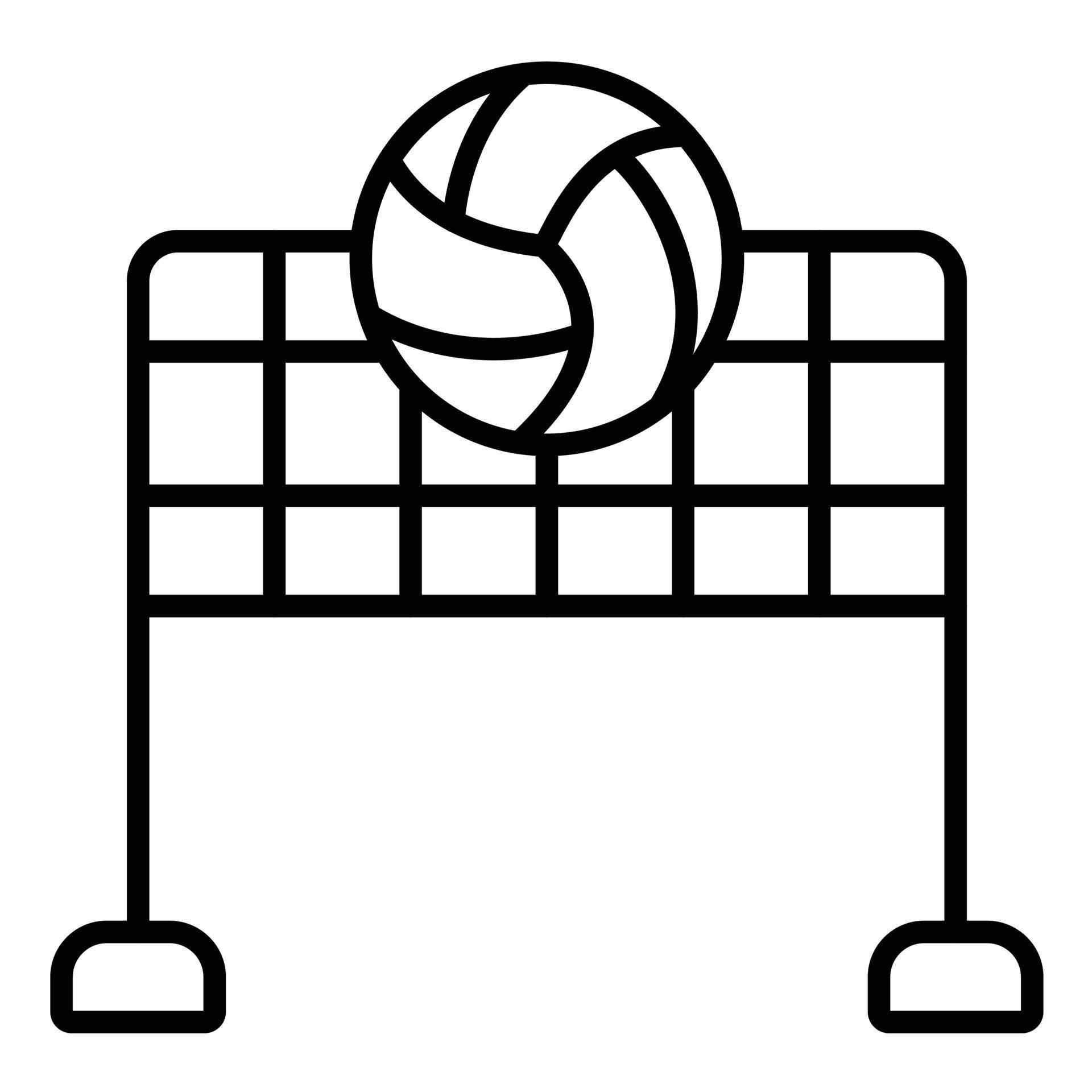 Volleyball Line Icon 7571293 Vector Art at Vecteezy