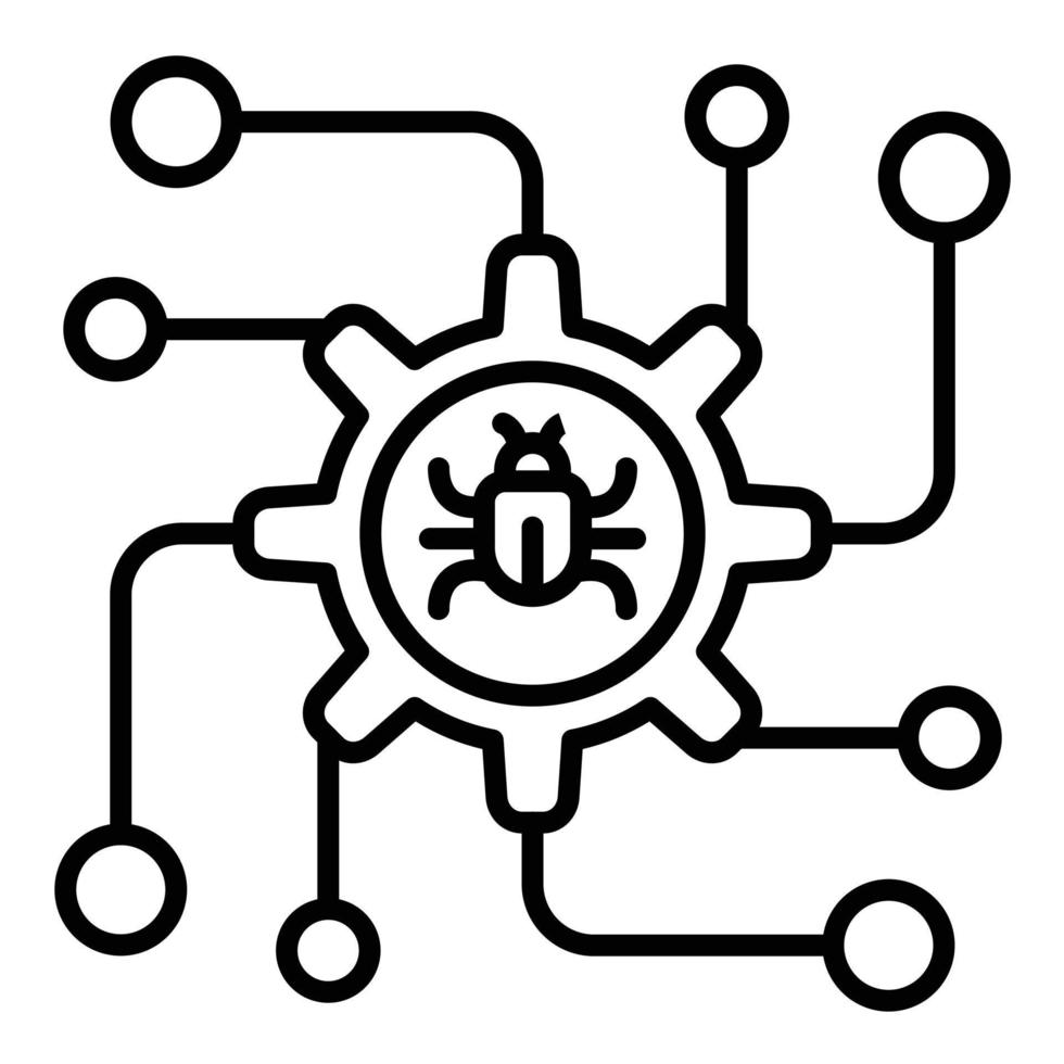 Debug Line Icon vector
