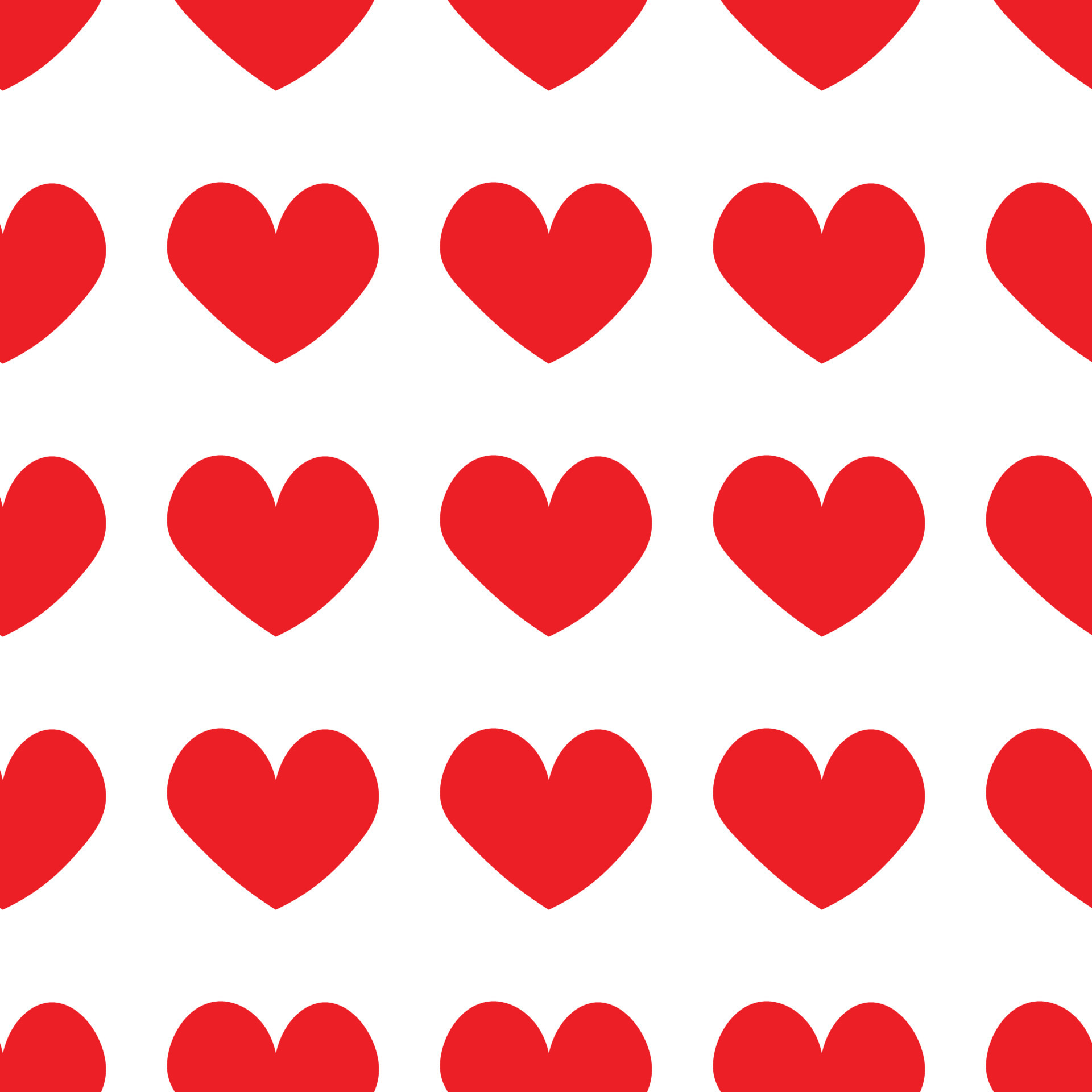 Red hearts in doodle style. Seamless romantic pattern. Colorful hearts on  white vector background. Ready template for design, postcards, print,  poster, party, Valentine's day, vintage textile. 7571337 Vector Art at  Vecteezy