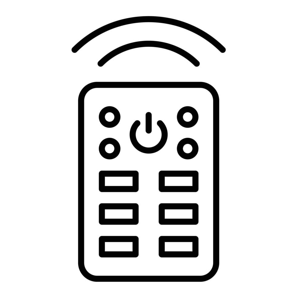 icono de línea de control remoto inteligente vector