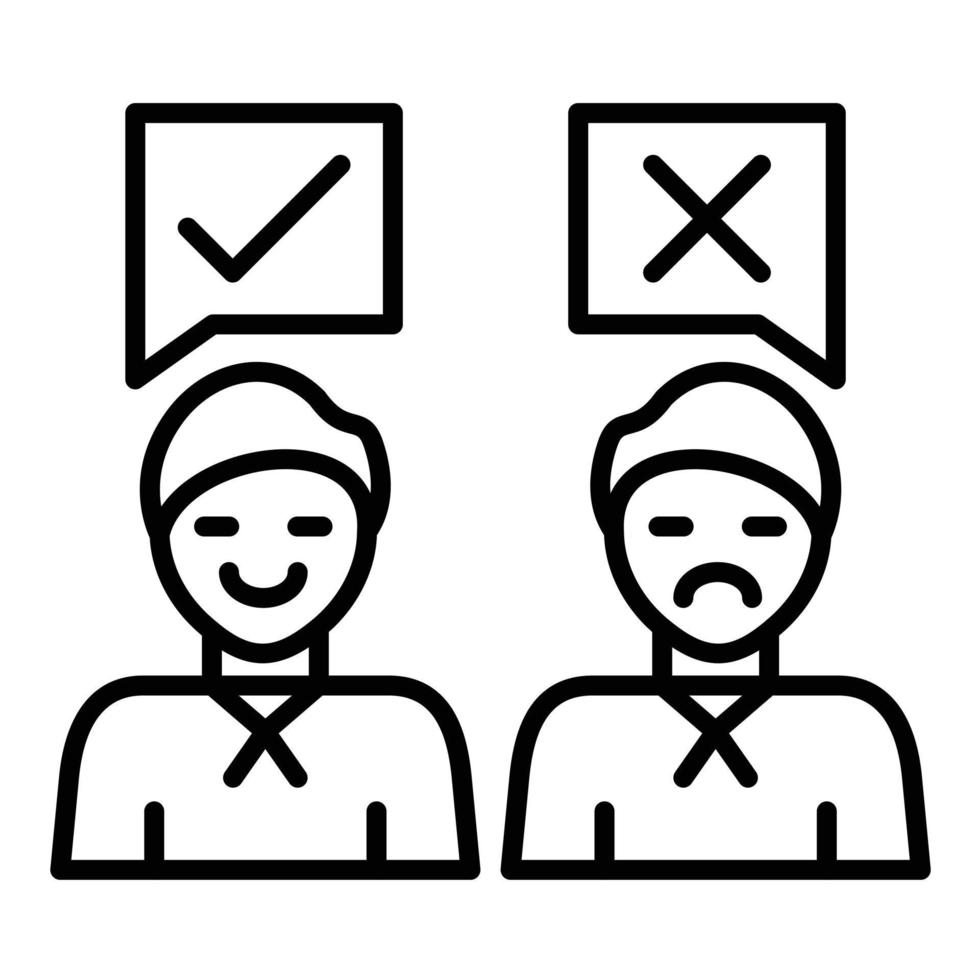 Disagree Line Icon vector