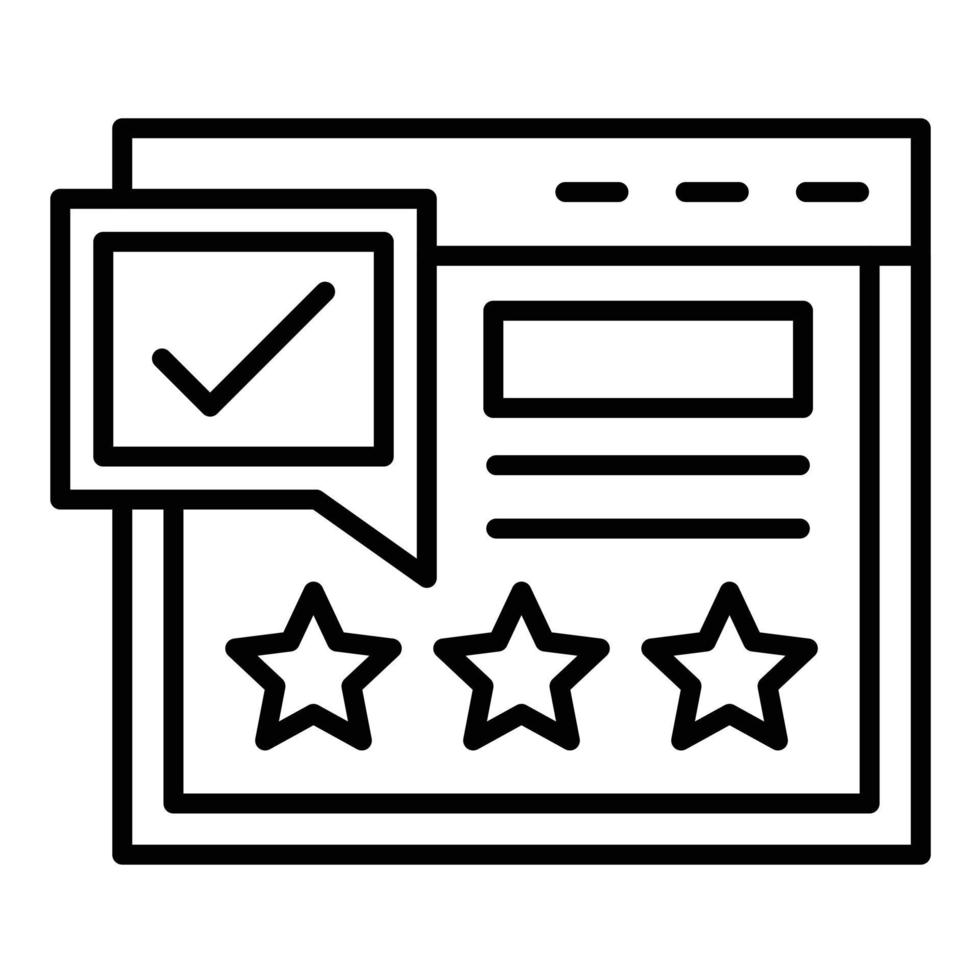 Rating Line Icon vector