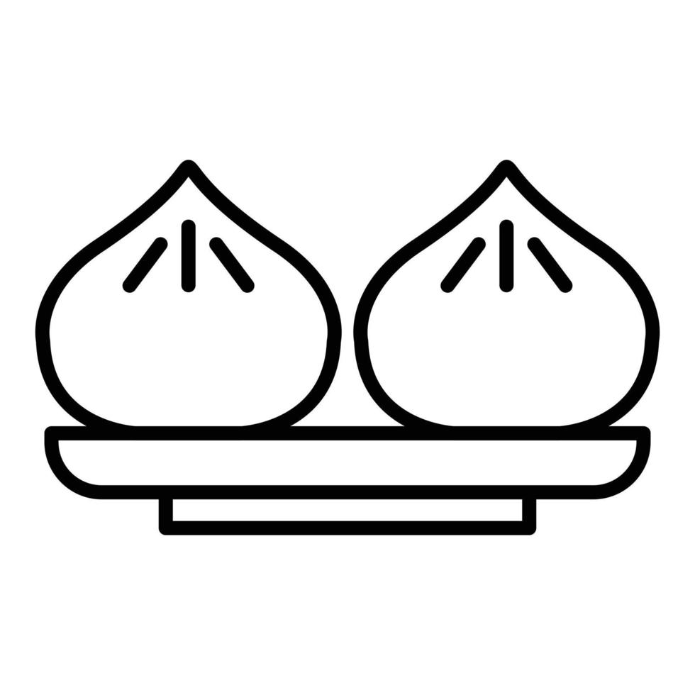 Dumplings Line Icon vector