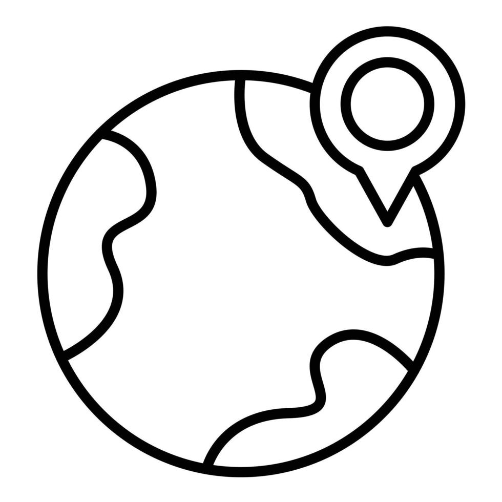Work Destination Line Icon vector