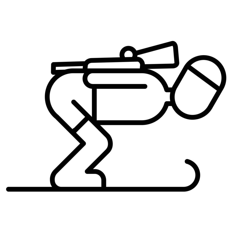 Biathlon Line Icon vector