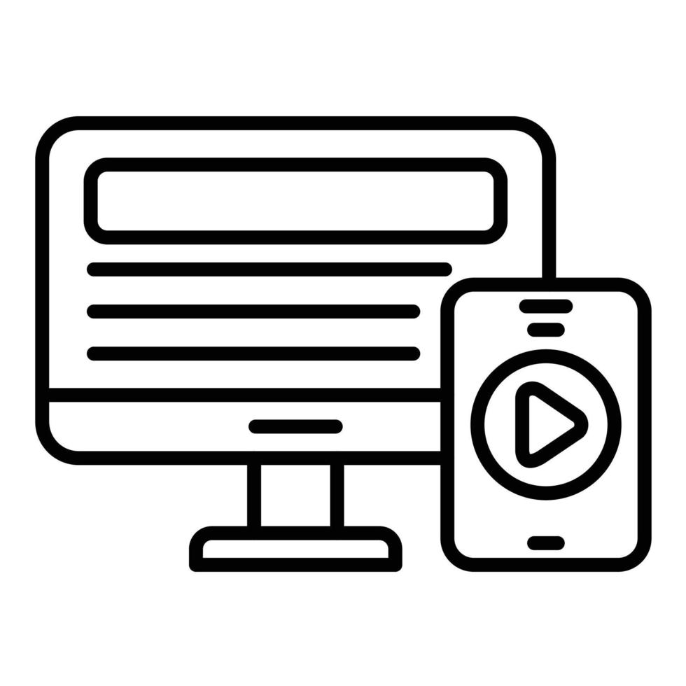 Responsive Line Icon vector