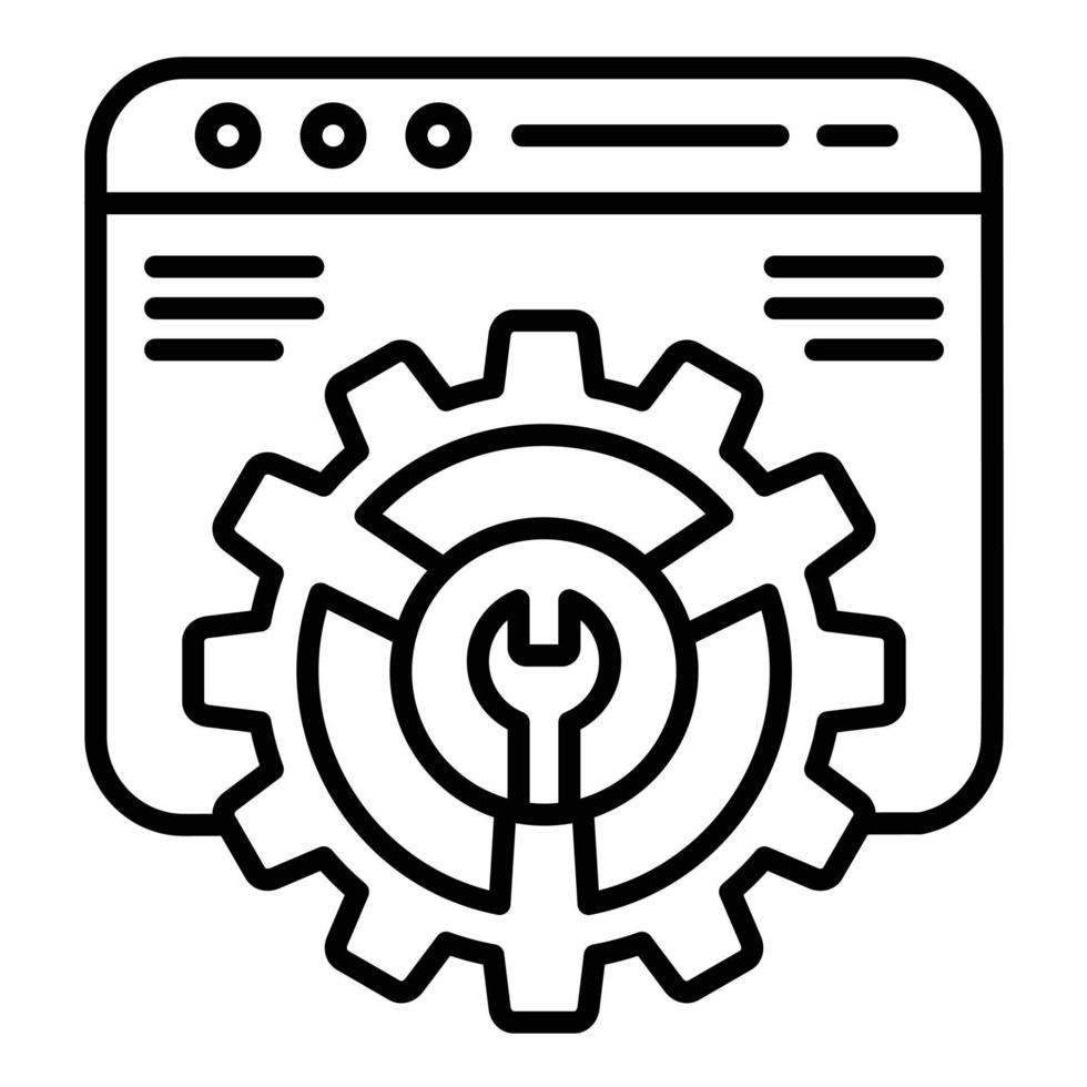 Web Optimization Line Icon vector