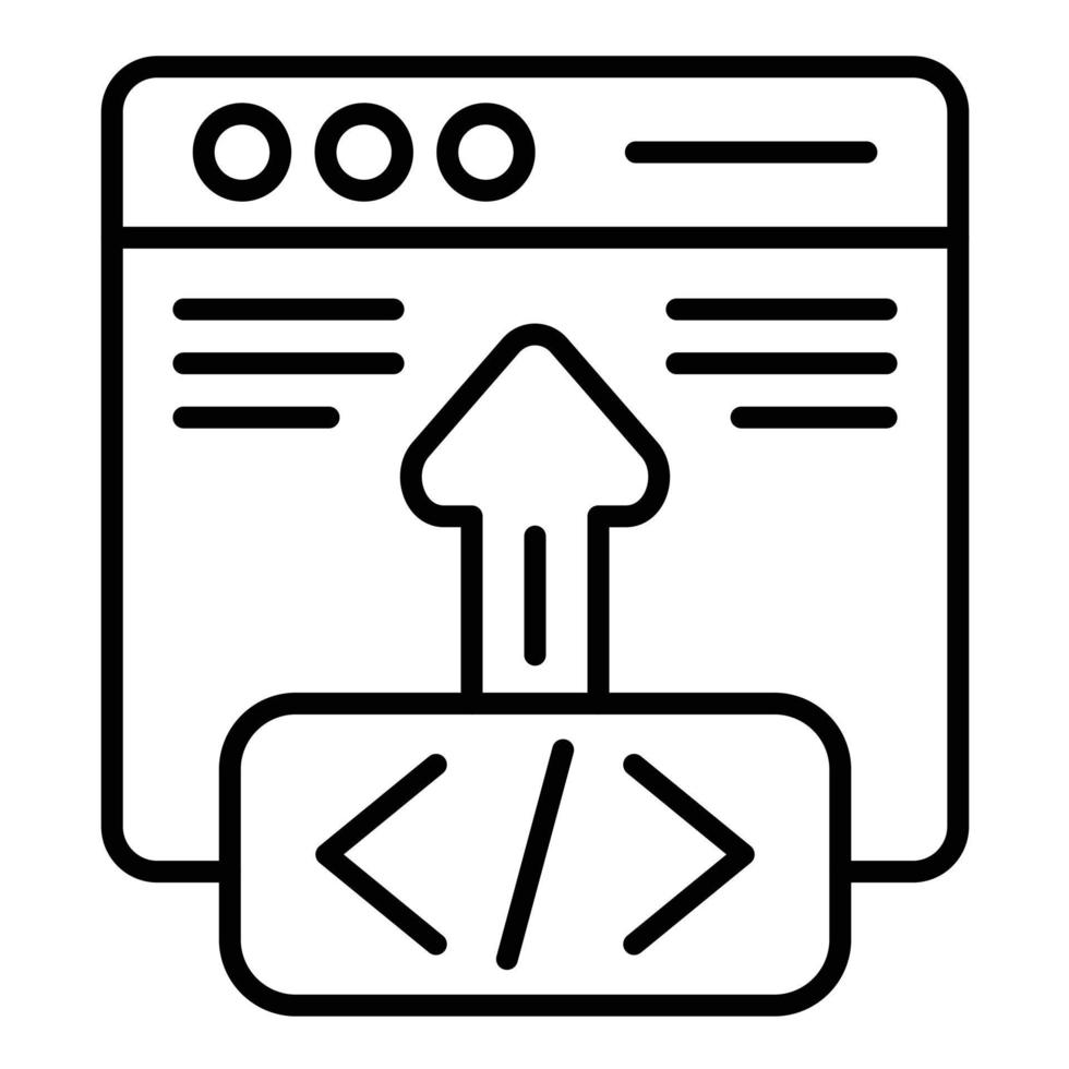 Code Deployment Line Icon vector