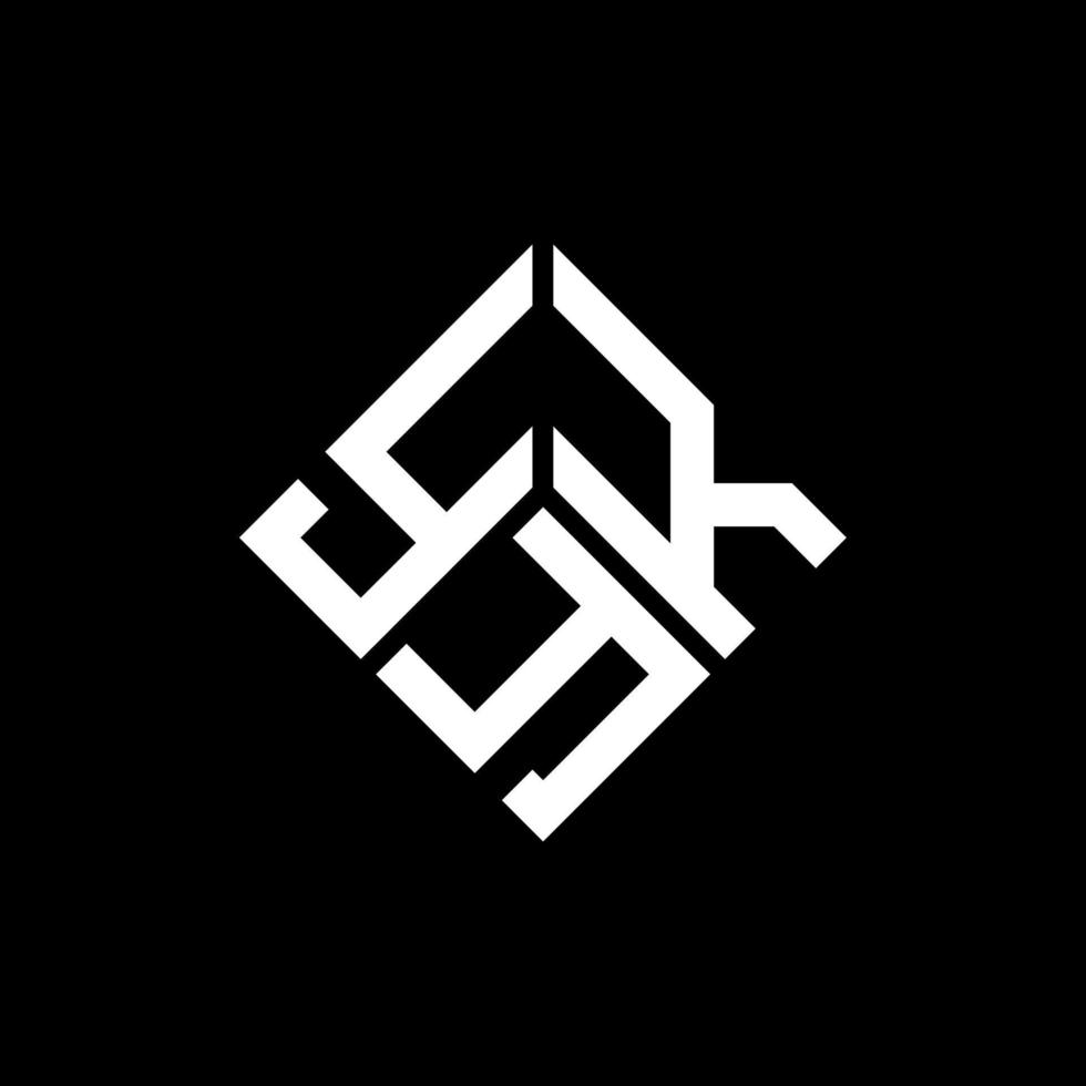 diseño de logotipo de letra yky sobre fondo negro. concepto de logotipo de letra de iniciales creativas yky. diseño de letras yky. vector