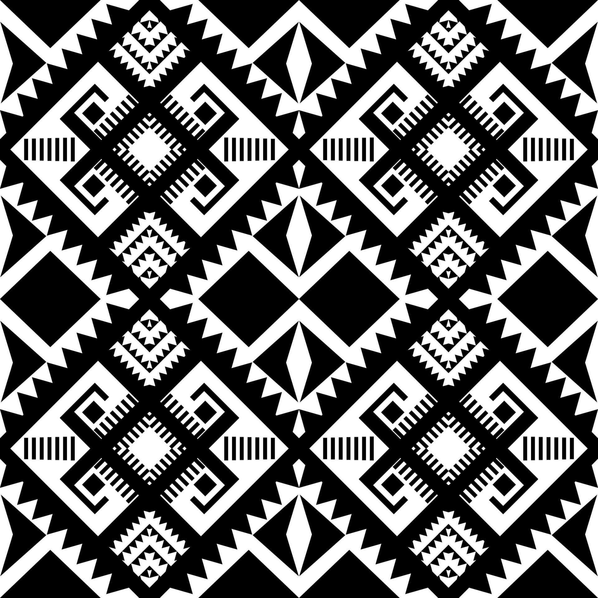 Black and white geometric ethnic seamless pattern design for wallpaper ...