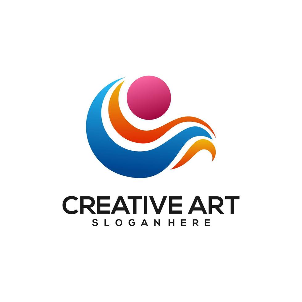 business logo abstract colorful design vector