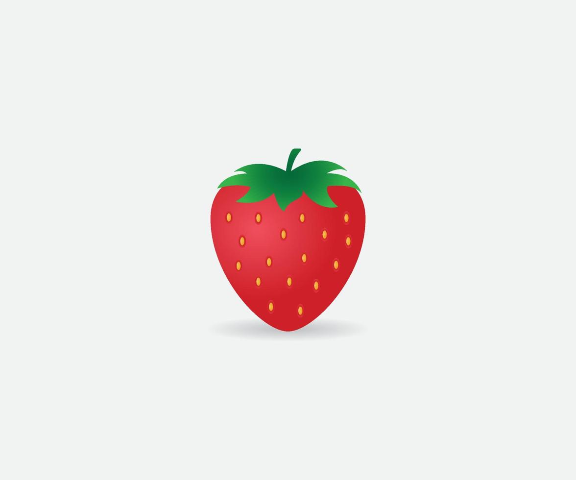 diseño fresco del vector de la fruta de la fresa