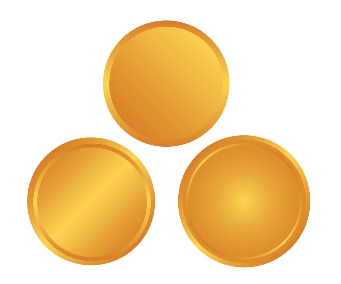 three model coin raw design vector