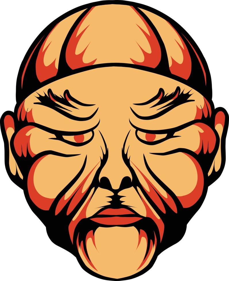 vector Japanese kabuki masks that are good for use for large events and branding stickers and others