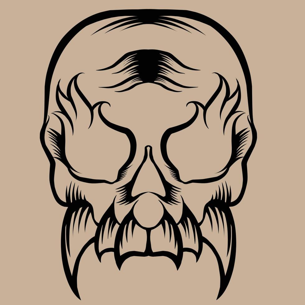 skull vector illustration suitable for sticker branding purposes and so on