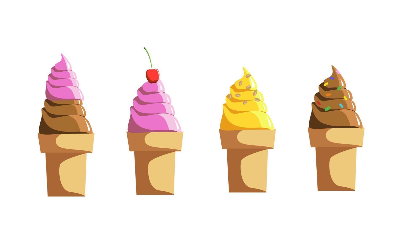 Ice Cream Complete Collection Vector Illustration