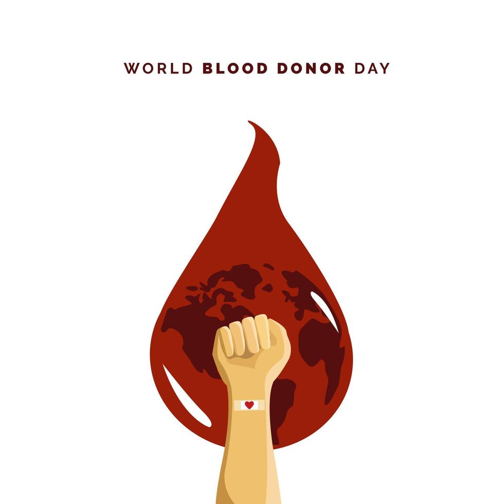 día mundial de la donación de sangre vector