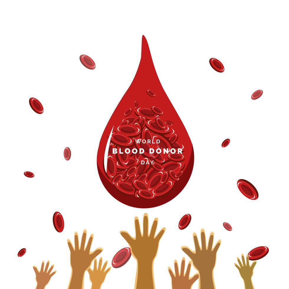 día mundial de la donación de sangre vector