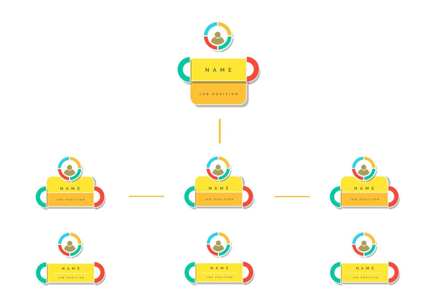 organigrama infográfico diseño vectorial vector