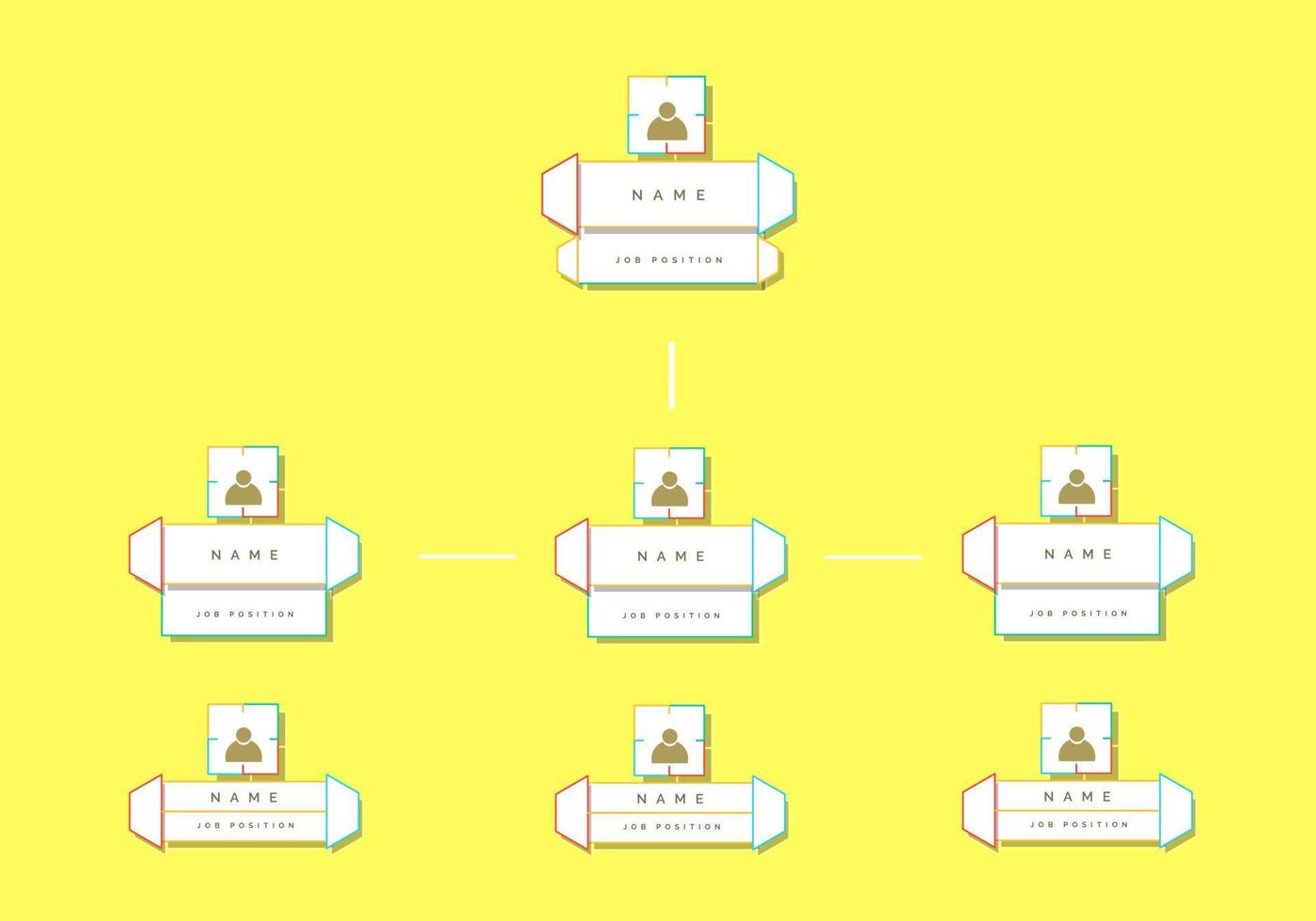 Organization chart infographic vector design