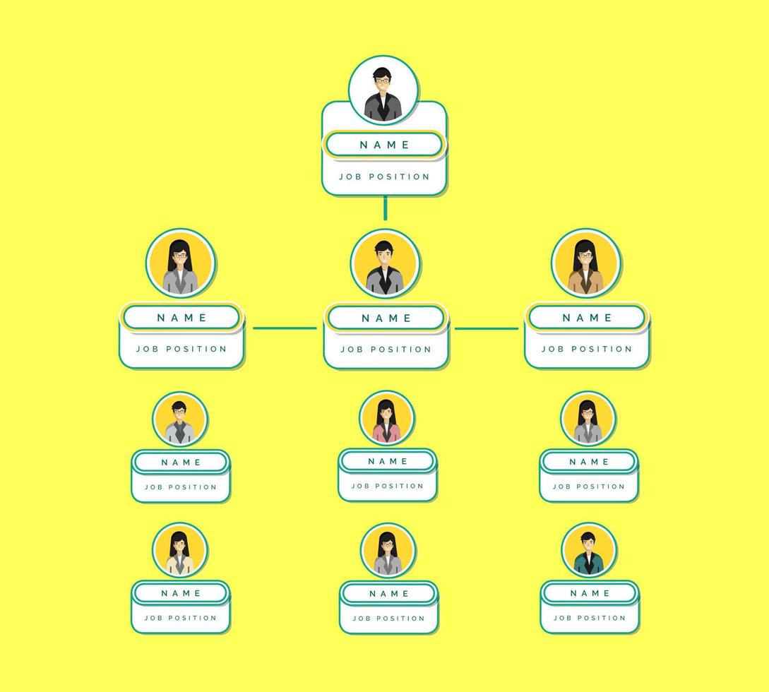 Organization chart infographic vector design