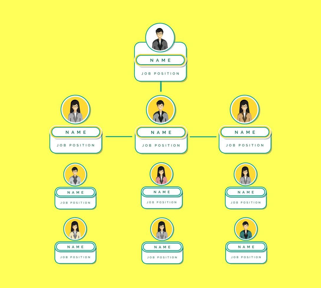 Organization chart infographic vector design