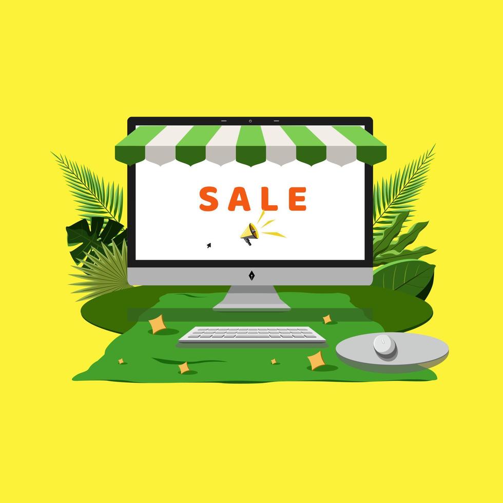 Vector illustration of discount sales