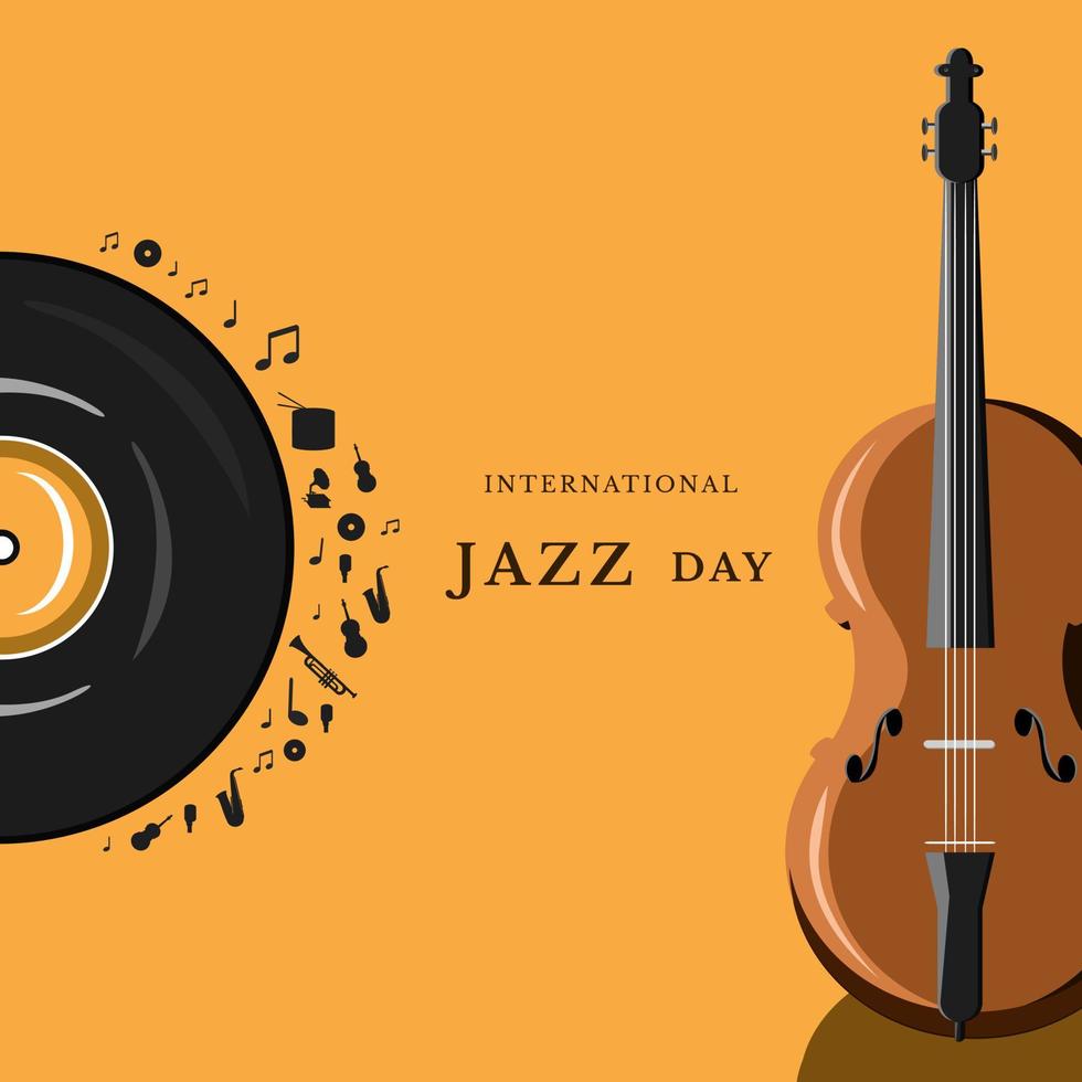dia internacional del jazz vector