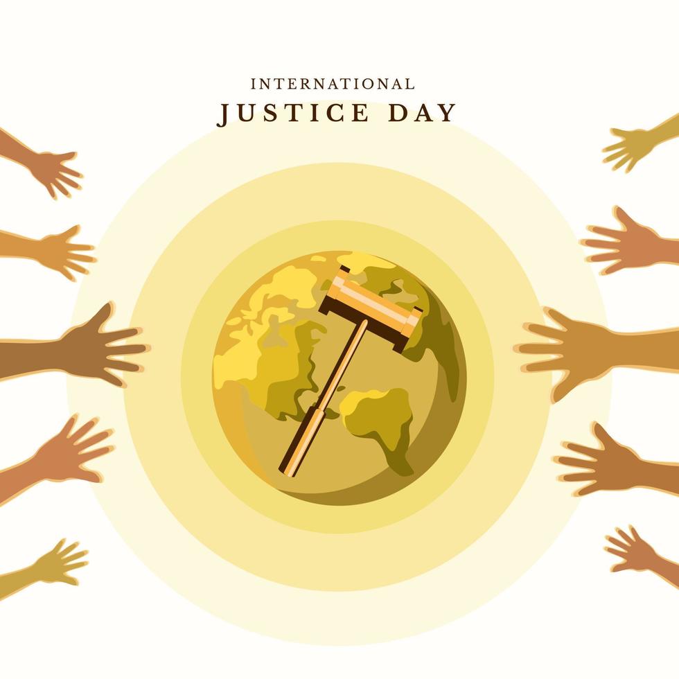 dia internacional de la justicia vector