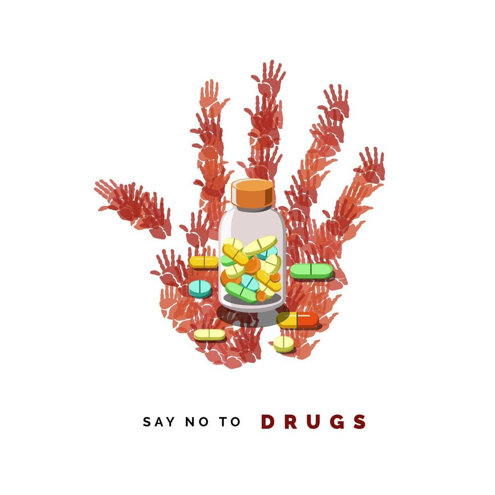 Say no to drugs vector