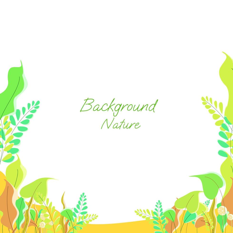 Plants illustration background for nature theme vector