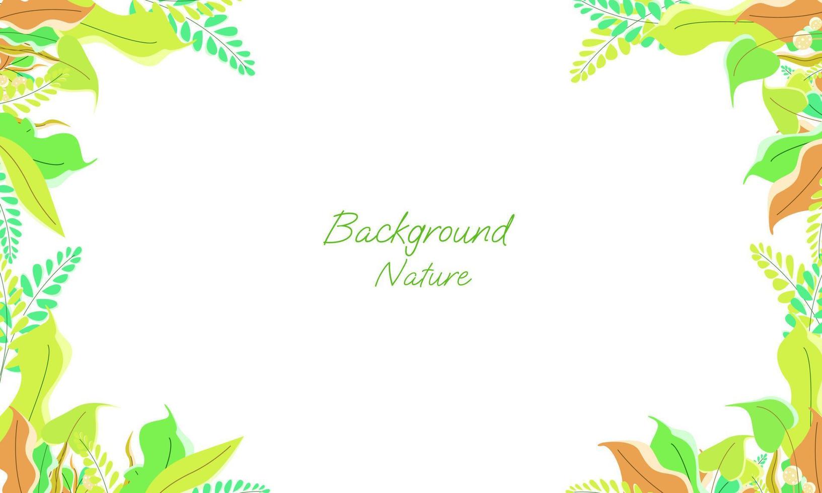 Plants illustration background for nature theme vector
