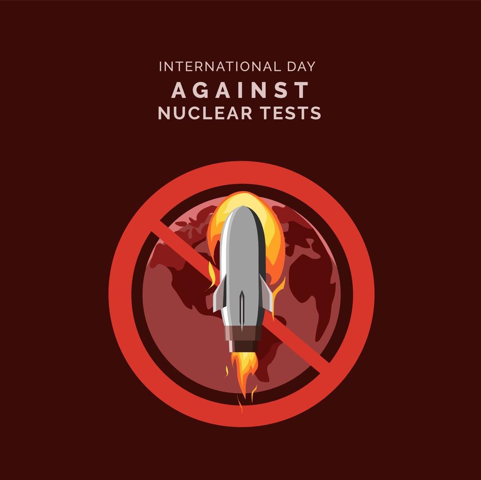 International Day Against Nuclear Tests vector
