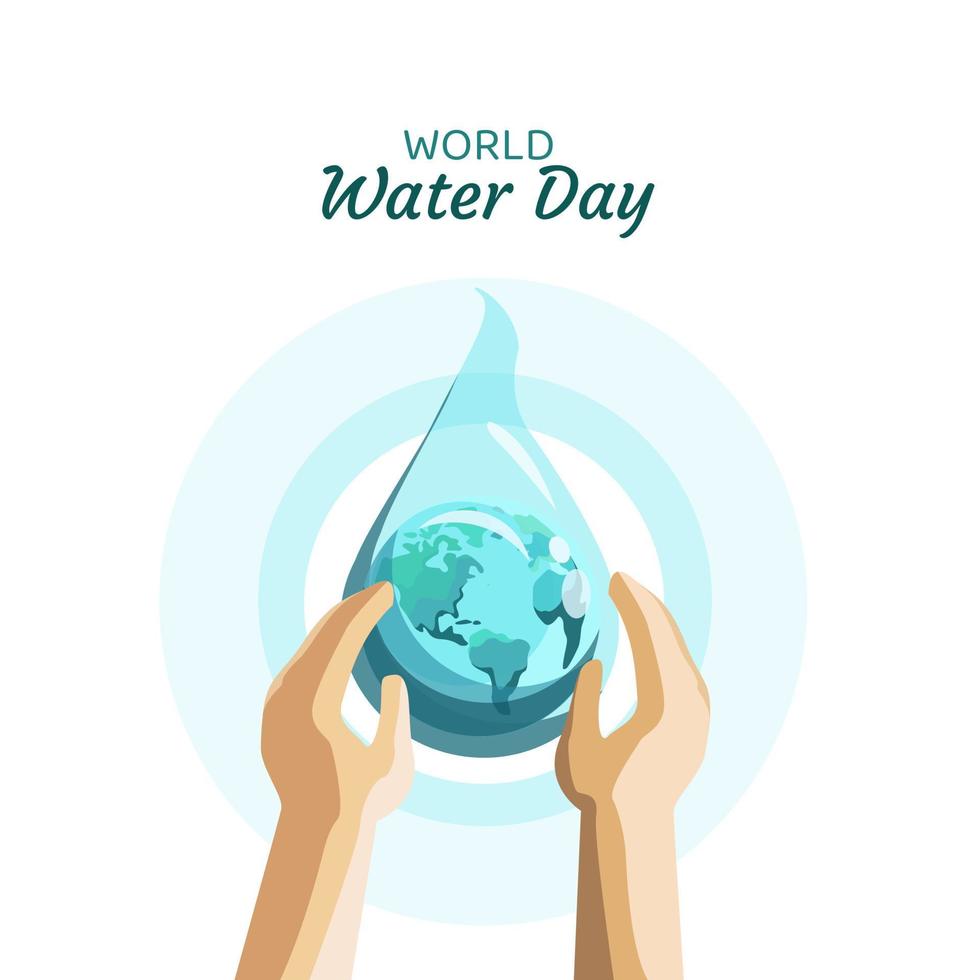 World water day vector illustration