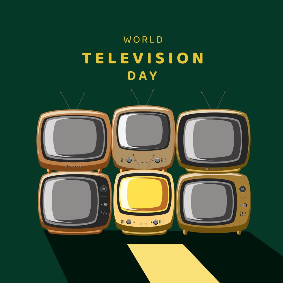 vector de ilustración del día mundial de la televisión