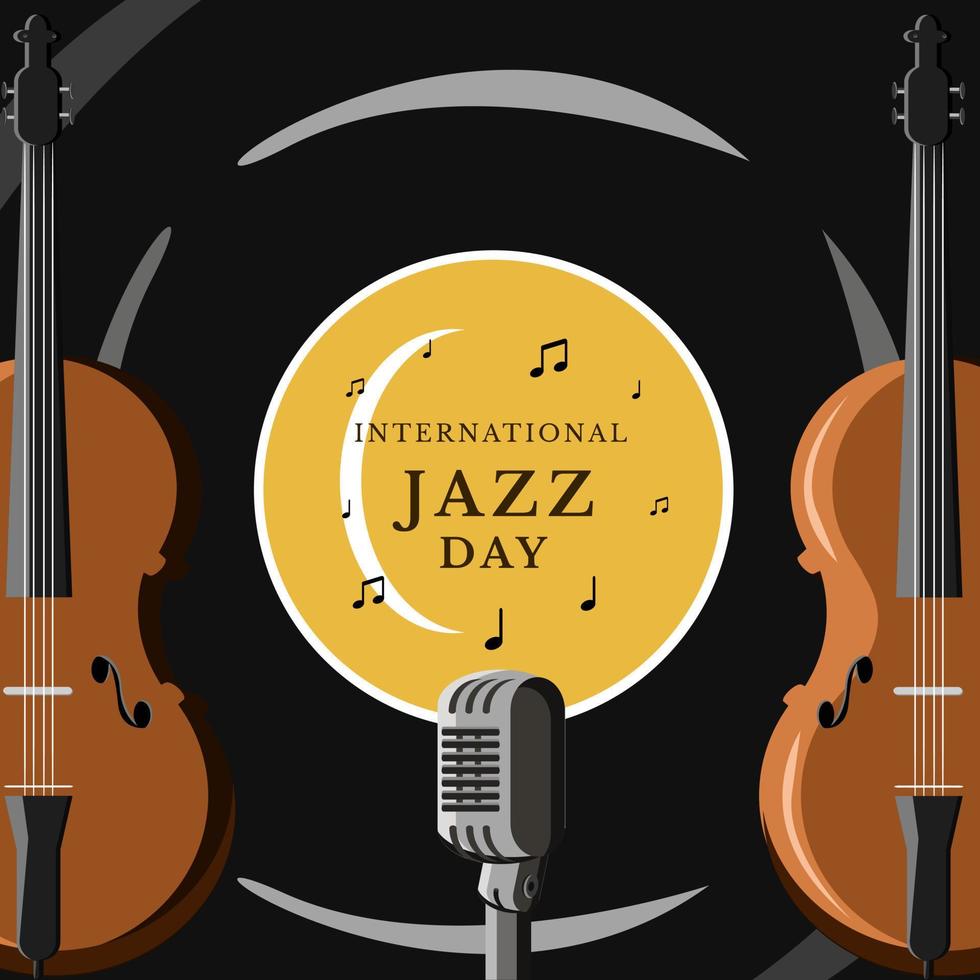 dia internacional del jazz vector