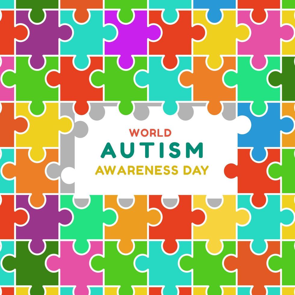 World Autism Awareness Day Illustration vector