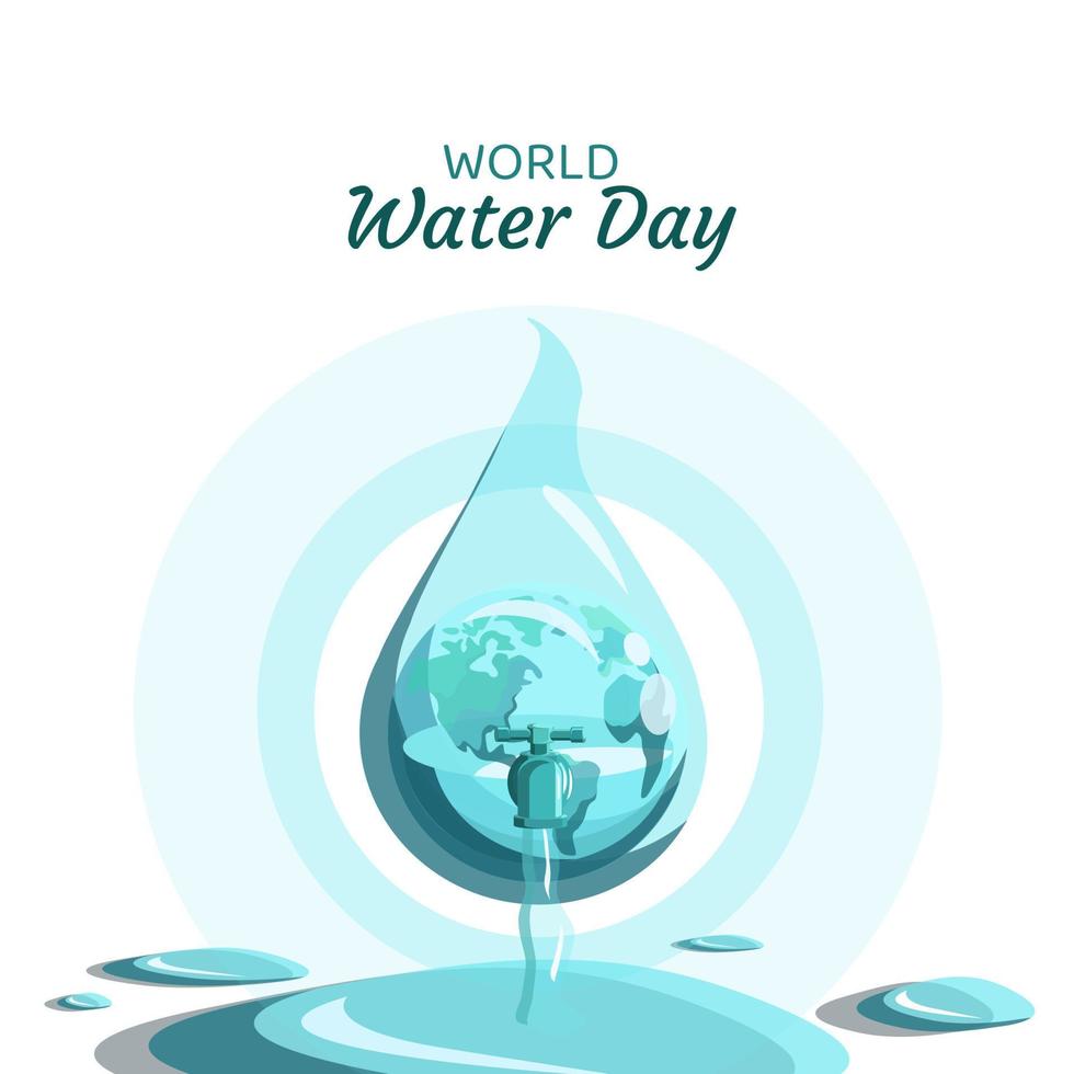 World water day vector illustration