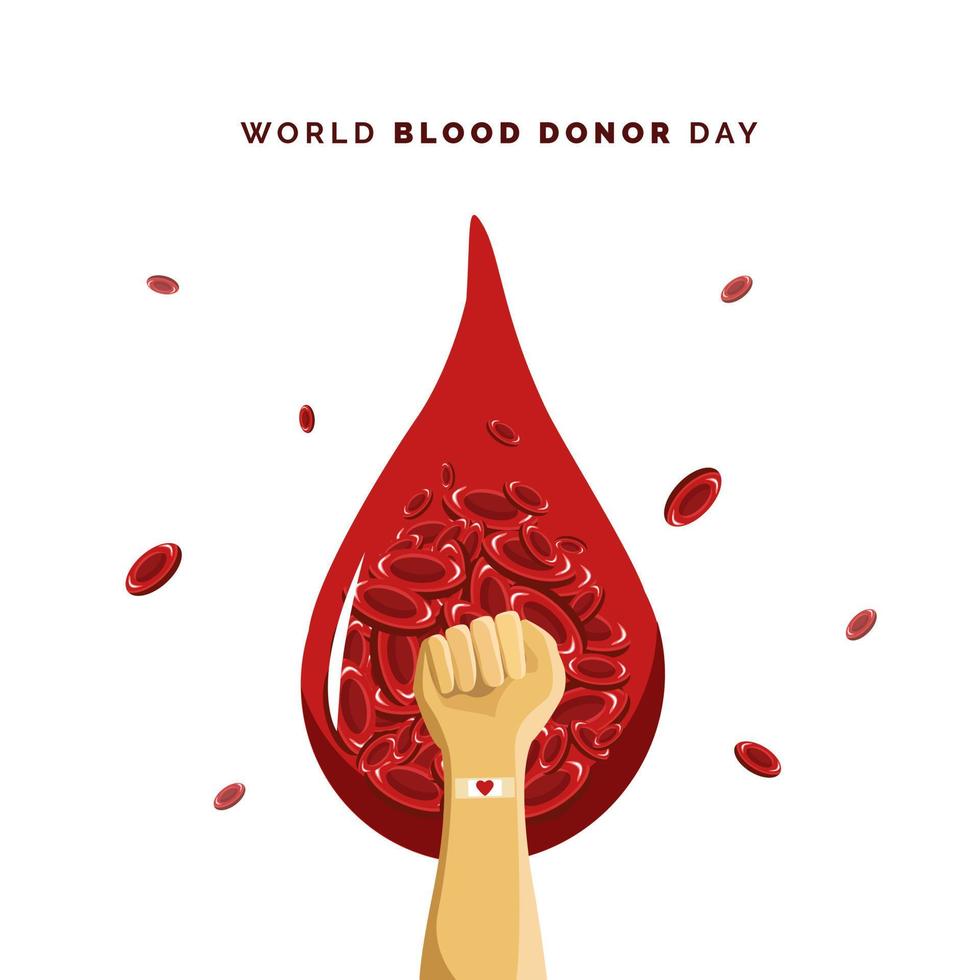 día mundial de la donación de sangre vector