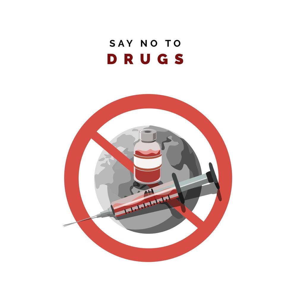 Say no to drugs vector