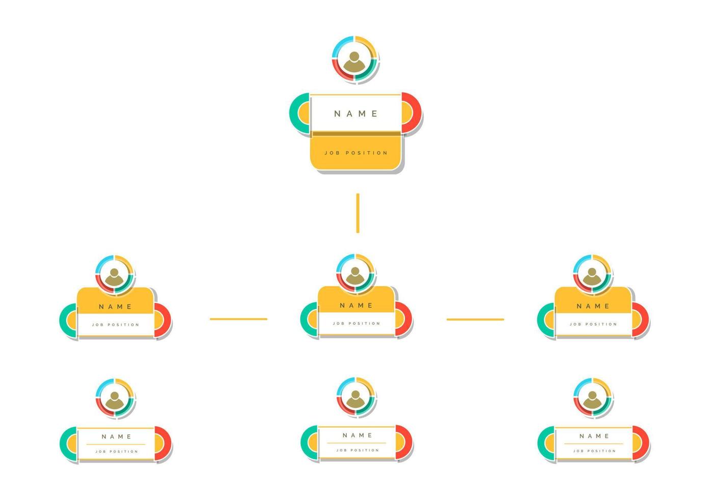 Organization chart infographic vector design