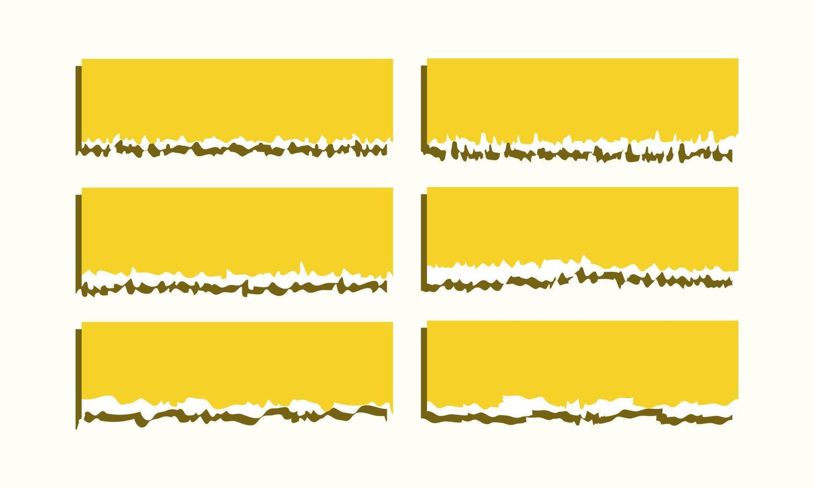 Vector collection of torn paper textures