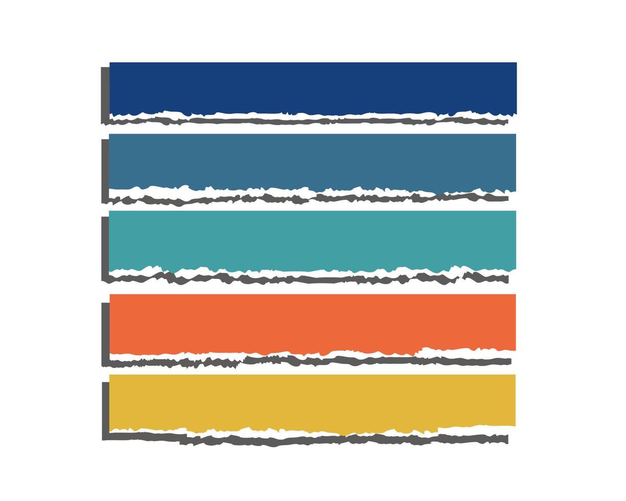 Vector collection of torn paper textures