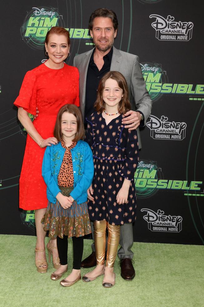 LOS ANGELES, FEB 12 - Alyson Hannigan, Keeva Jane Denisof, Satyana Marie Denisof, Alexis Denisof at the Kim Possible Premiere Screening at the TV Academy on February 12, 2019 in Los Angeles, CA photo