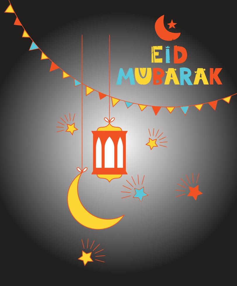 cartel de eid mubarak vector