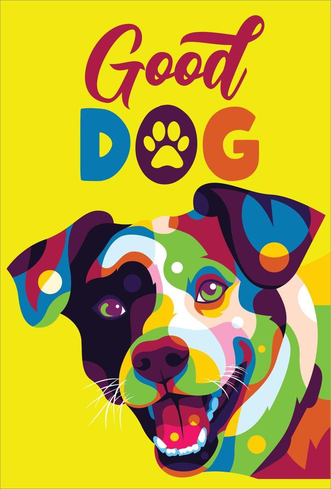 good dog nice poster vector