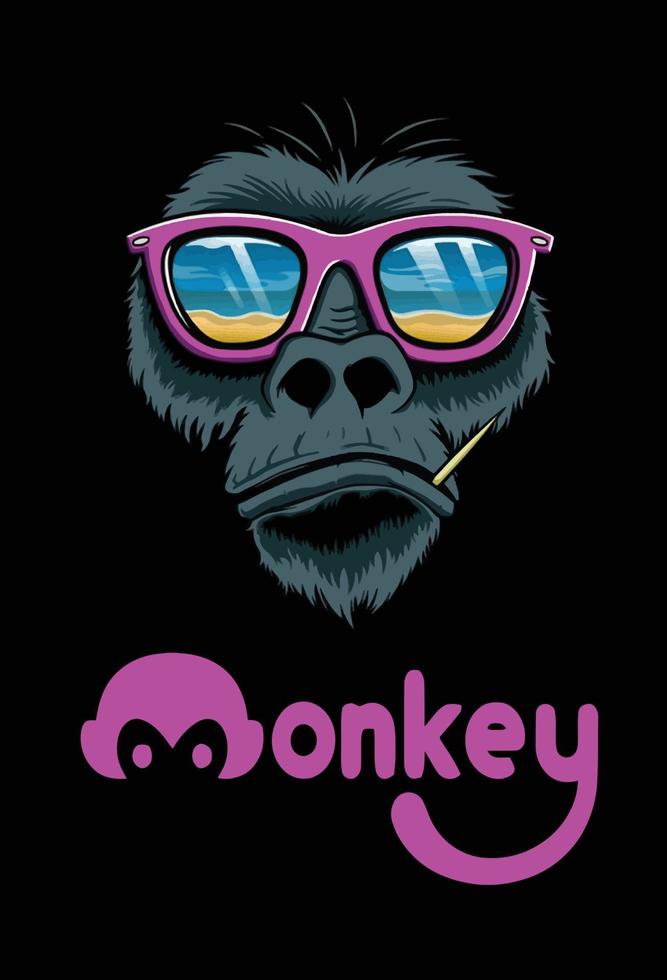 a stylist Monkey vector