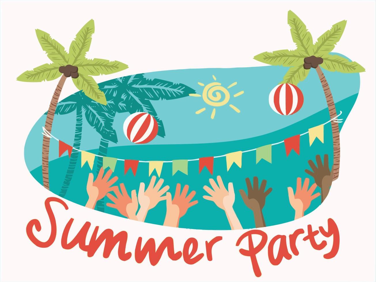 the summer party vector